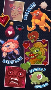 Crazy Valentines Day Stickers from Solitairica screenshot #2 for iPhone