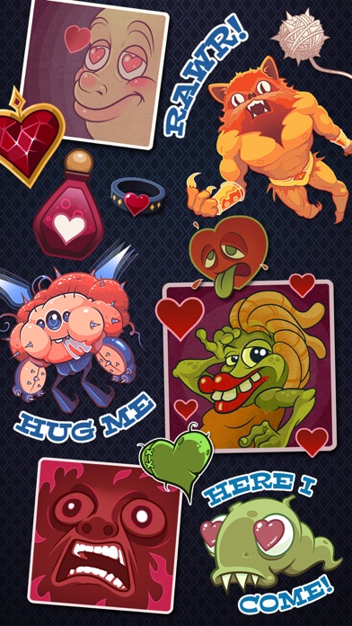 Screenshot #2 pour Crazy Valentines Day Stickers from Solitairica