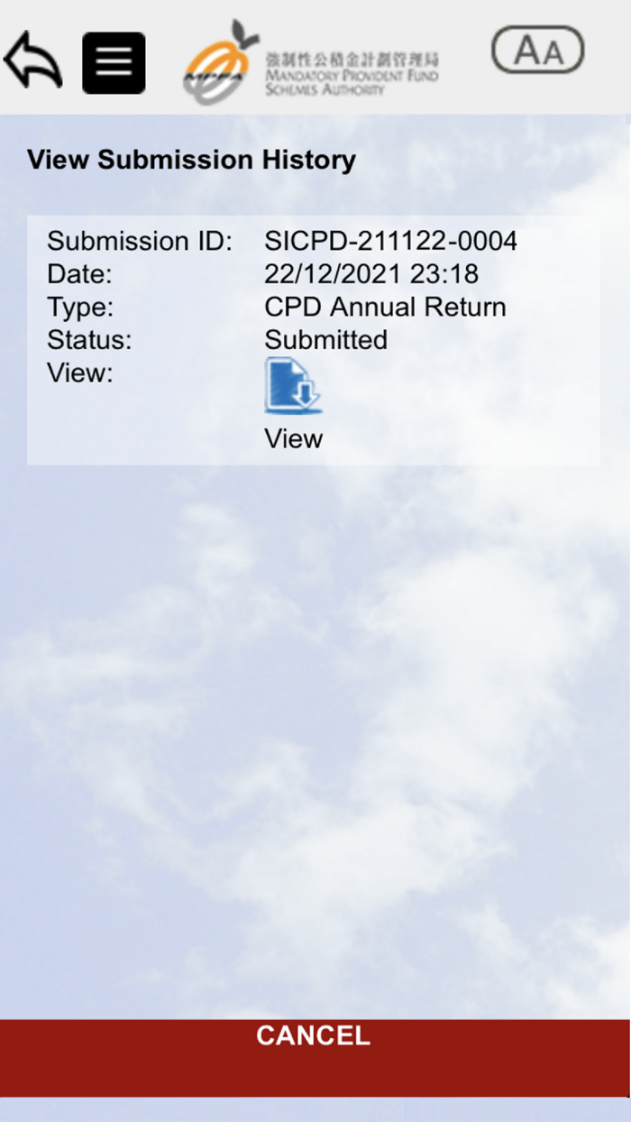 積金局電子服務 MPFA eService