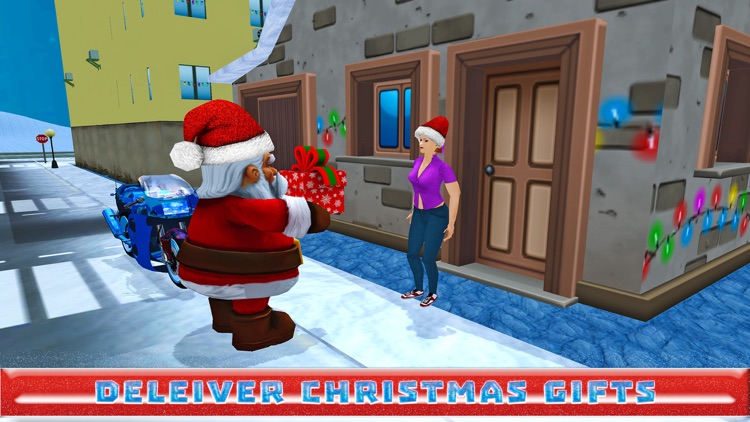Crazy Santa Moto Gift Delivery Simulator screenshot-3