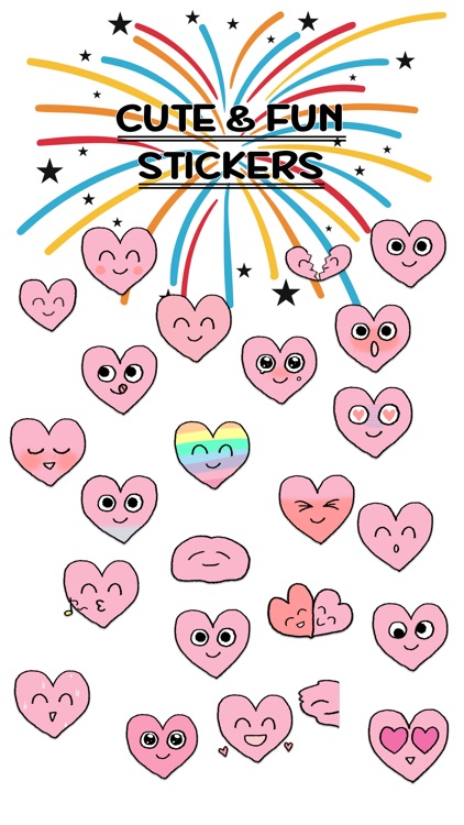 Lovely Heart Smiley ANIMATED Stickers For V Day