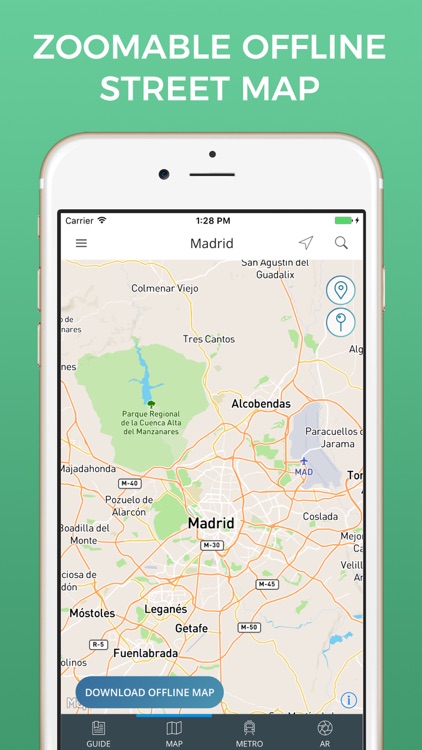Madrid Travel Guide with Offline Street Map