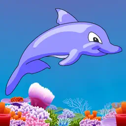 Dolphin YikYak - Swim in the sea collect stars app icon