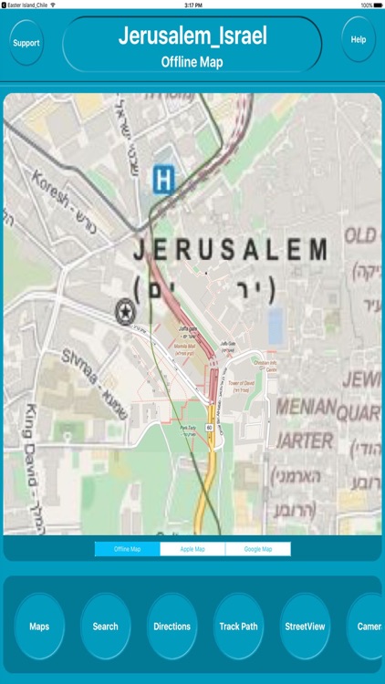 Jerusalem Israel Offline City Map Navigation Guide