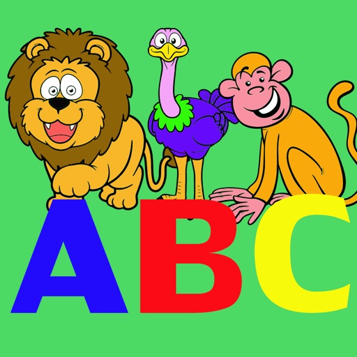 Writing Letters ABC and Coloring Animals for Kids Icon