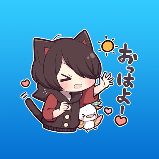 Aoji The Black Cutie Cat Girl Stickers 9