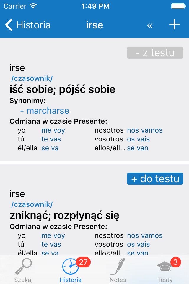 Słownik Hiszpańsko Polski screenshot 4