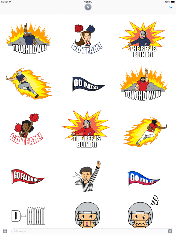 Screenshot #5 pour Go Patriots Go Falcons Stickers