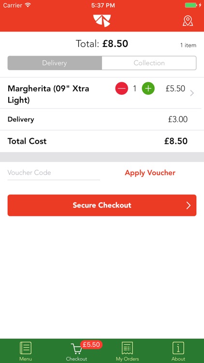 Milano Pizza Ordering App