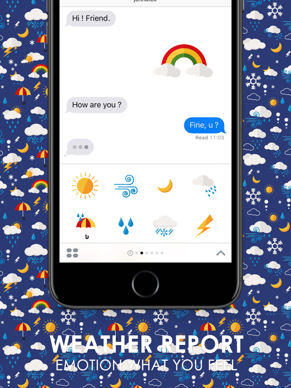 Screenshot #5 pour Weather Report Stickers for iMessage