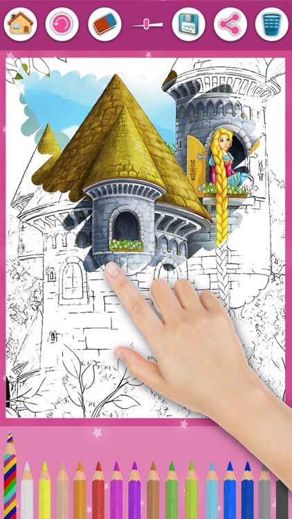 Rapunzel - Magic Princess Kids Coloring Pages Game