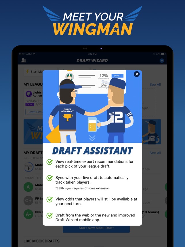 Draft Wizard Draft Assistant w/ Sync for ESPN, Updated for 2018