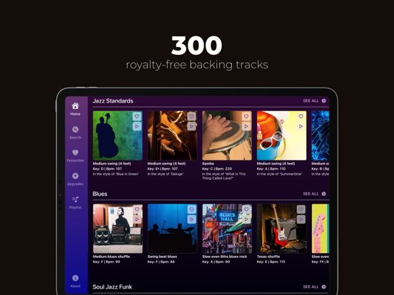 Jazz300 - ultimate play along iPad app afbeelding 1