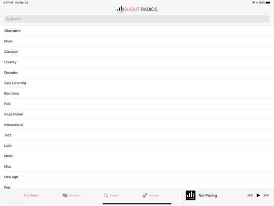 Screenshot #4 pour SHOUT Radios Player