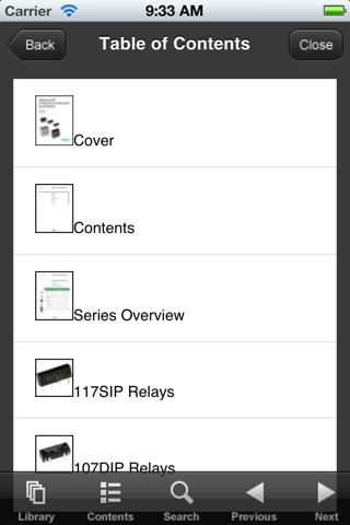 SE Relays eCatalog screenshot 2