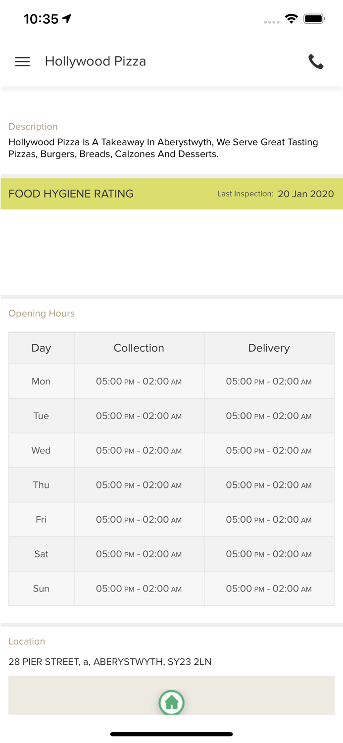 Hollywood Pizza ABERYSTWYTH.