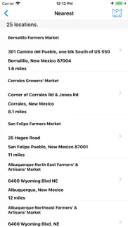 farmers' market locator iphone screenshot 2