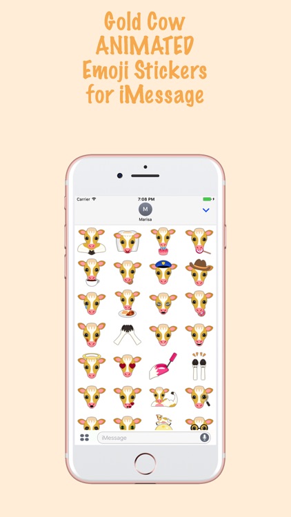 Gold Cow Emoji Stickers