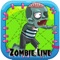 Have fun and excitement with the game drag lines match the zombies picture practice imagination, speed up thinking