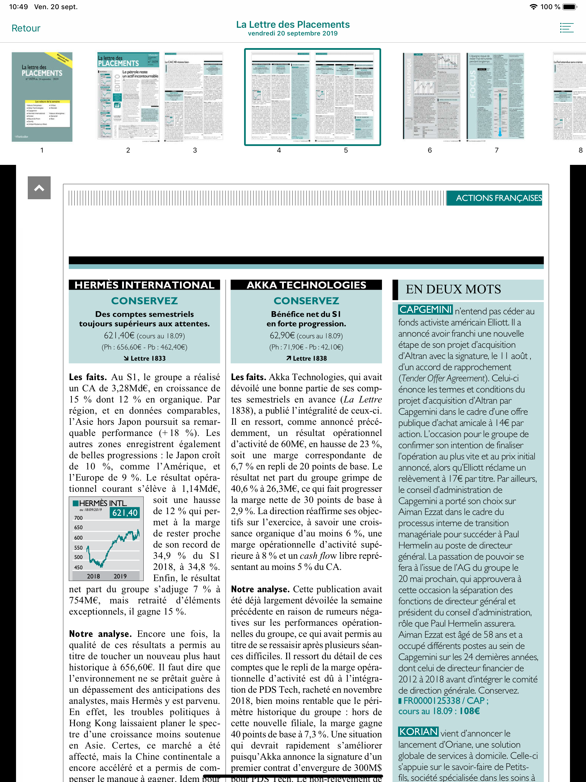 La Lettre des Placements