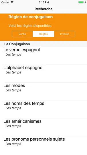 Screenshot von El Conjugador auf dem iPhone 5