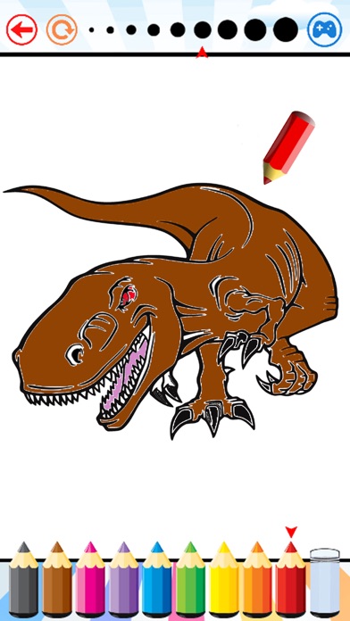 Dino Coloring Book - Dinosaur Drawing and Painting iPhone screenshot 2 - Education app