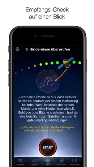 Screenshot von SatFinder auf dem iPhone 5