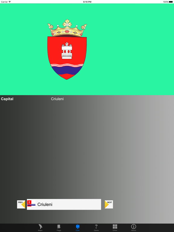 Moldova District Maps, Flags and Capitals iPad screenshot