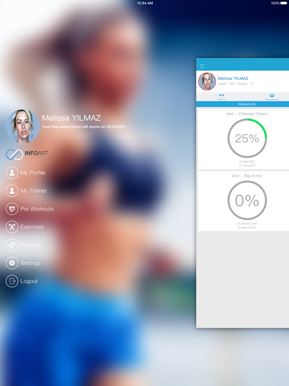 Worfact iPad screenshot 1 - Health & Fitness app