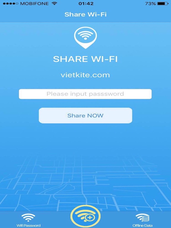 Wifi Password: Share free wifi passwords chua key iPad screenshot