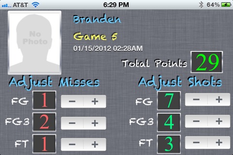 MyStats BBall screenshot 2