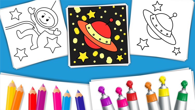 Kids Doodle: Coloring Book Space Game For Kids