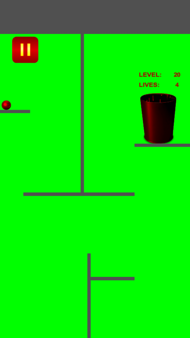 Crazy Red Ball and Walls Screenshot