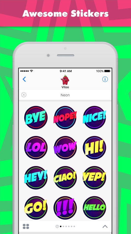 Neon stickers by Vito