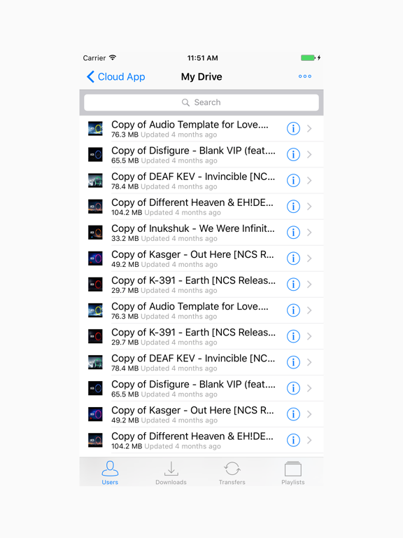 Screenshot #4 pour Music Video Player for Cloud Drives