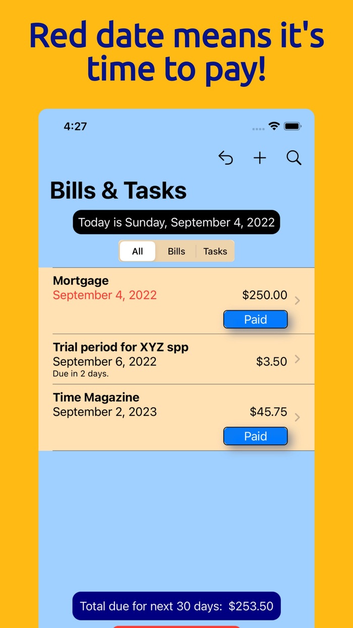 Bill and Task Manager