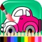 Vehicles Car Coloring Book Image Drawing Pages Set