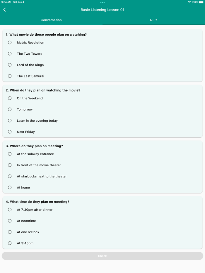 English Listening - Speaking