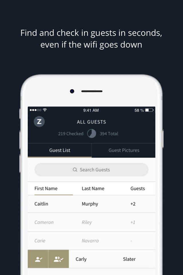 Guest List App | zkipster screenshot 2