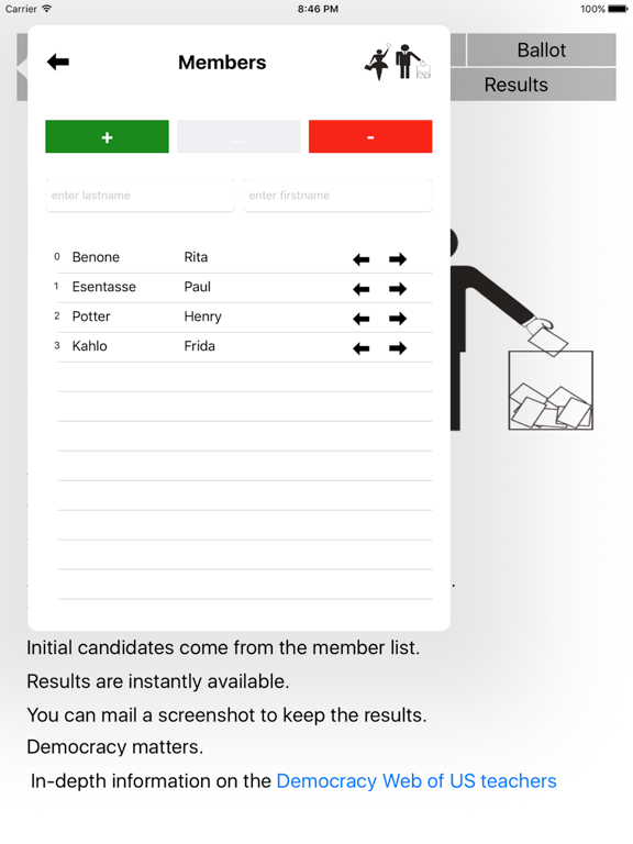 Screenshot #6 pour Easy!Voting - voting machine for communities