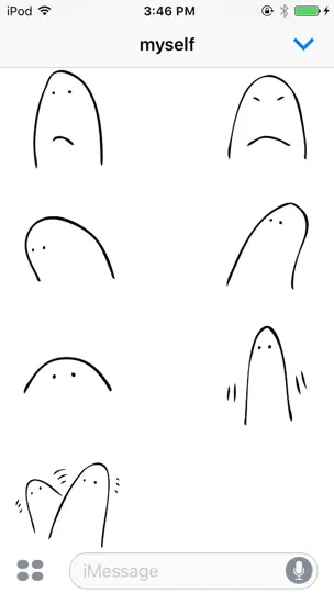 Captura de pantalla de Finger Stickers en iPhone 4