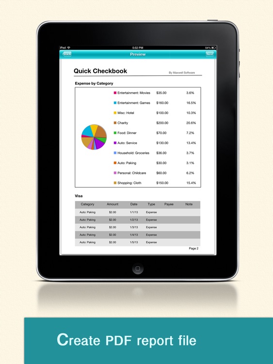 Quick Checkbook Pro for iPad screenshot-4
