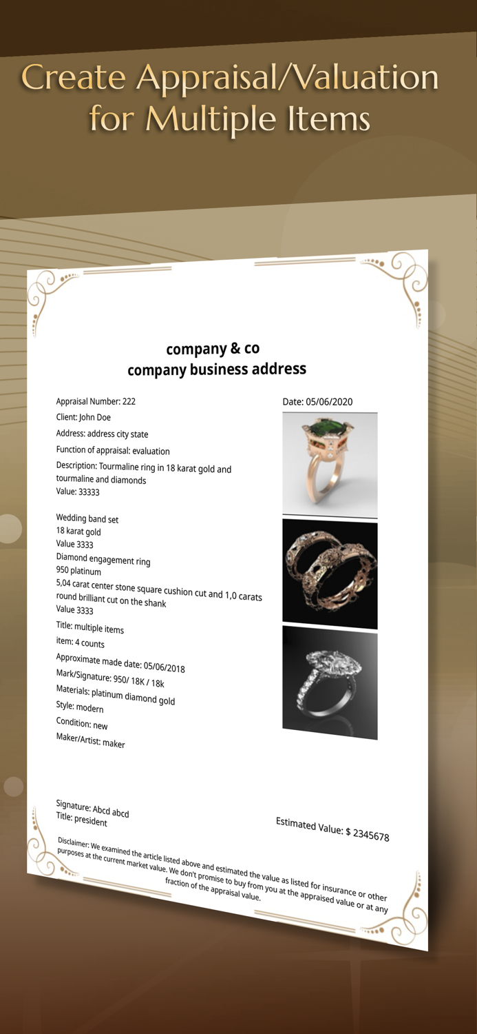 Appraisals and Valuations