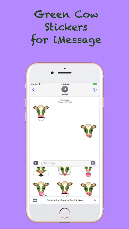 Saint Patrick's Day Cow Emoji Stickers