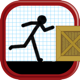 Cartoon Stickman: Jump And Run On Road