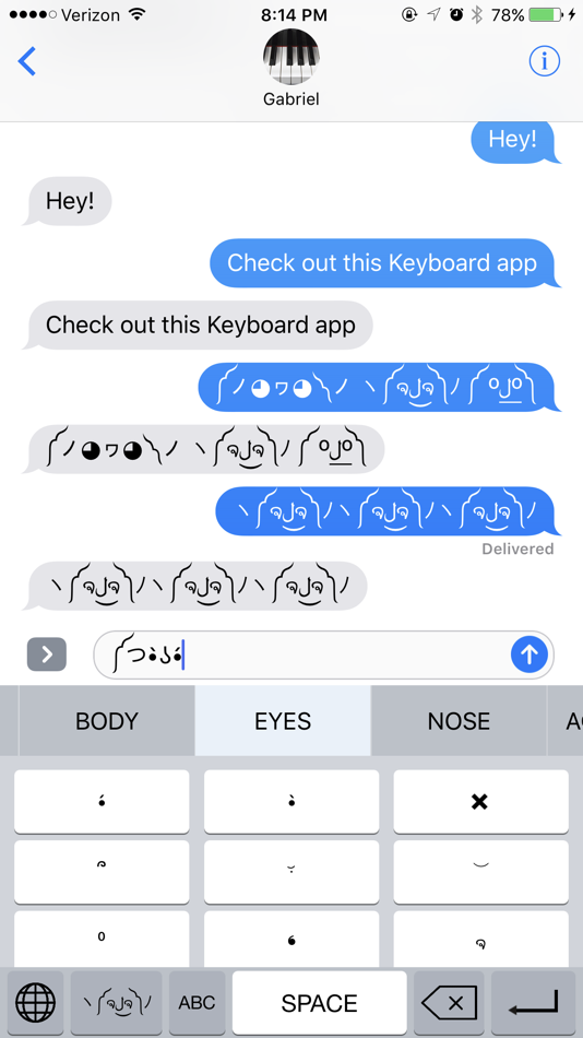 #5. Dongers Keyboard - Your Personal ASCII Emoji (iOS) 由: Gabriel Pires