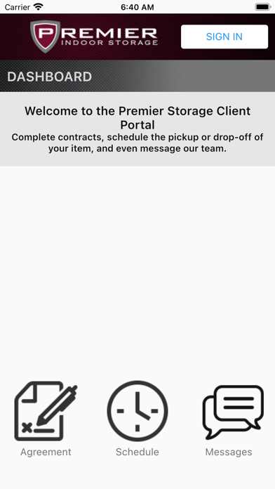 Premier Client Portal Screenshot