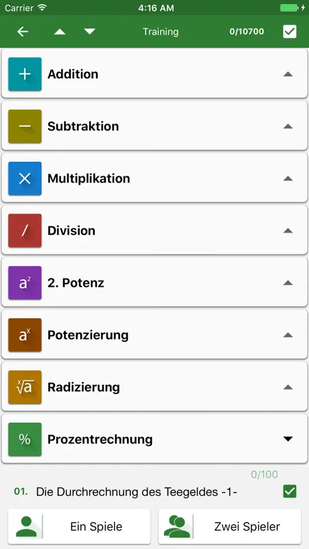 Mathematische Tricks (100+) PRO screenshot 2 of 5