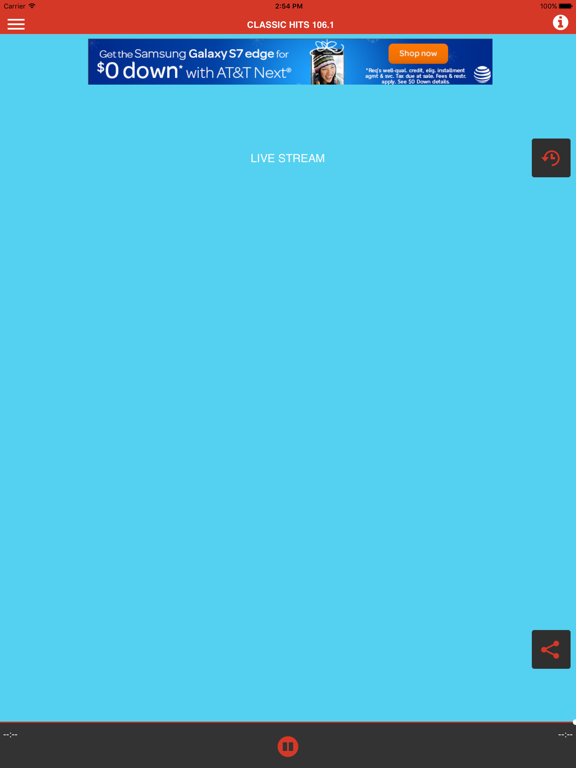 Classic Hits 106.1 iPad screenshot 1 - Entertainment app