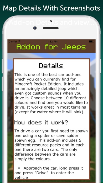 AddOn for Jeeps for Minecraft PEのおすすめ画像2